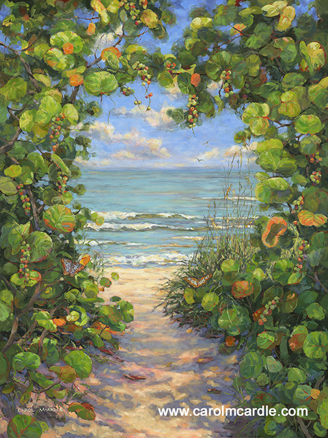 Sea Grape Heart 48"x36"